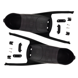 LYFT BORDER FOOT ブラック レギンス　S LYFT BORDER FOOT ブラック レギンス S Silver Line Tech Pants