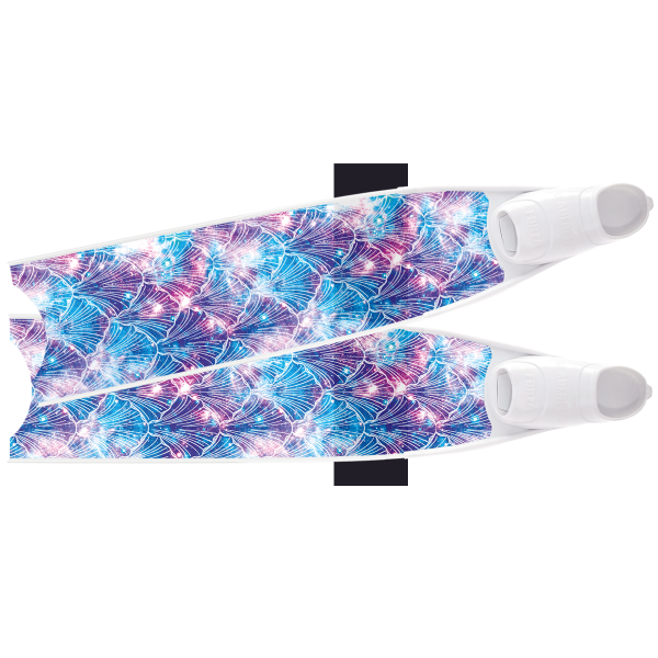 マリン/スイミング LEADER FINS Mermaid Purple Golden Bi-Fins: Dive Into an Enchanting Underwater